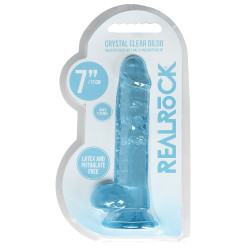 Real Rock Crystal Gode Crystal Clear 14 x 3.5cm Bleu